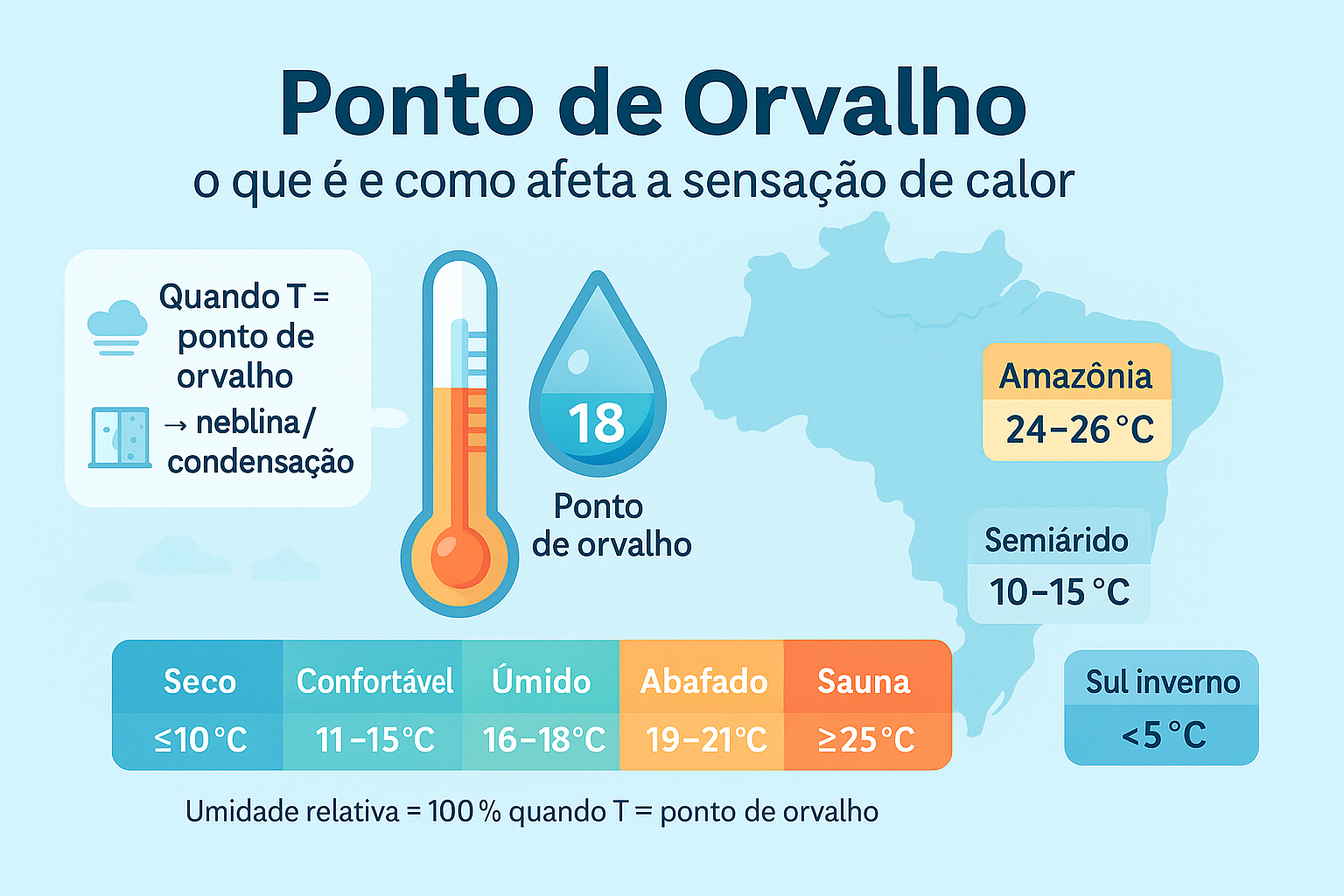 o que é ponto de orvalho na previsão do tempo