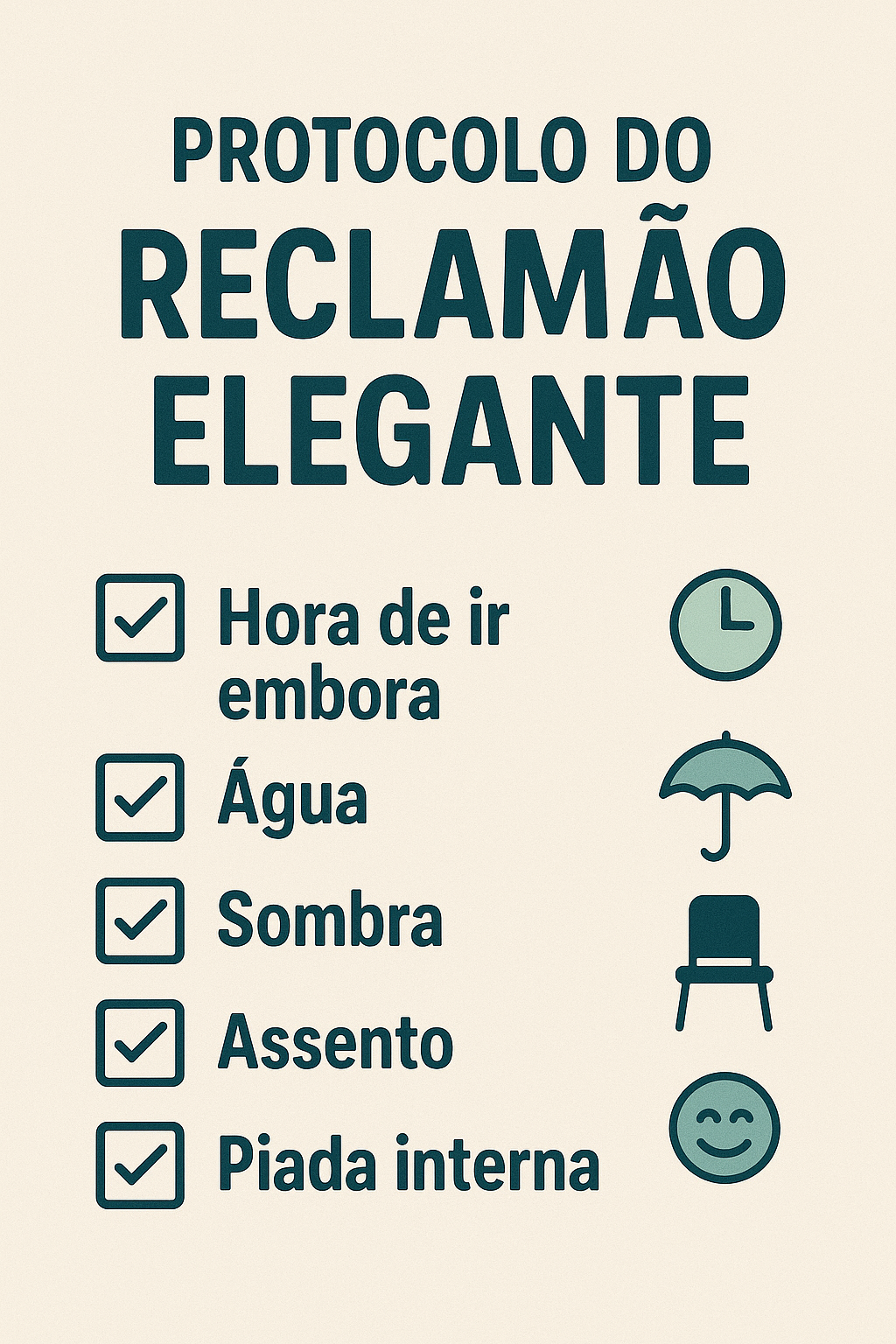 Eu vou mas vou reclamar o tempo todo